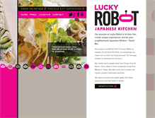 Tablet Screenshot of luckyrobotrestaurant.com